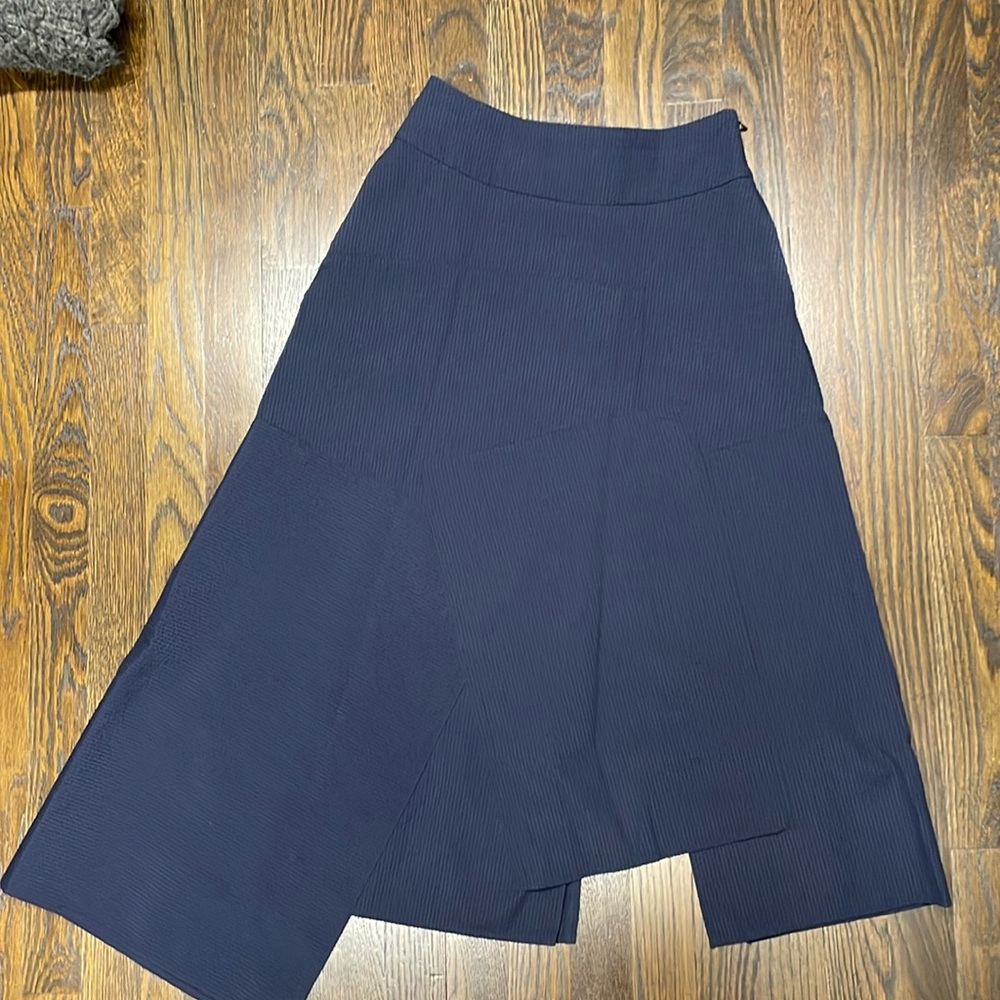 JW Anderson UNIQLO Navy Asymmetrical Midi Skirt
